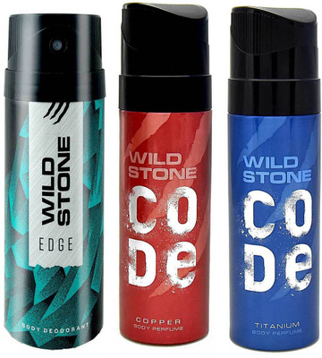 

Wild Stone Edge, Copper and Titanium Body Mist - For Men(390 ml, Pack of 3)
