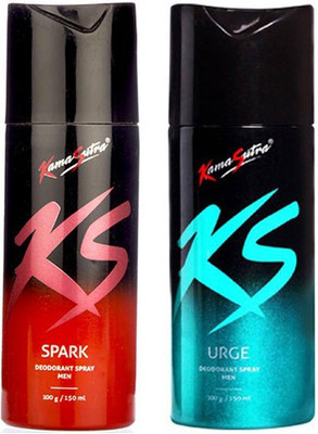 

KamaSutra KS Spark Urge Body Spray - For Men(300 ml, Pack of 2)