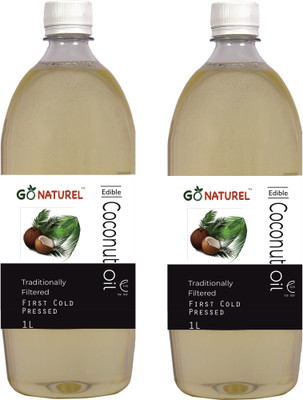 

Go Naturel First Cold Press & Wooden Pressed Virgin Combo Coconut Oil Plastic Bottle(2 x 1 L)