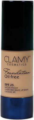 

Clamy Oil Free Foundation SPF 25 Waterproof (Concealer, Whitening, Moisturizer) Foundation(Cream)