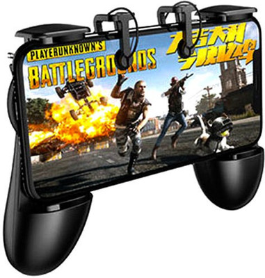 

LIFEMUSIC High sensitivity ABS Button Trigger Mobile Gamepad for PUBG Mobile Gamepad Controller with L1R1 Shooter Trigger Fire Button Aim Key Joystick for iOS & Android Shooting Game Gaming Accessory Kit(Black, For Android, iOS)