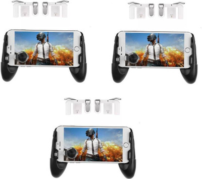 

ZACU Set of 3 3 in 1 Mobile game joystick Grip Extended Handle Game Controller Sucker Gamepad Holder for 4.7-6.4 Inch Smart Phone with PUBG Sensitive Shoot/aim Buttons L1 R1 Trigger Gaming Accessory Kit(Silver, For Android, iOS)
