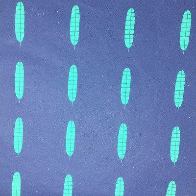 

Bluecat GW_BLUE_TRQGREENTMRINDLEAVES Floral Up Cycled Cotton Gift Wrapper(Blue, turquoise green tamarind leaves)