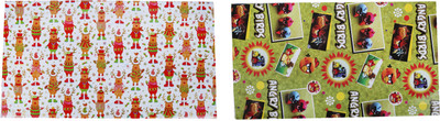 

AutoVHPR Pack of 2 Beautiful Designer Gift Wrap Paper Series 27 for Wrapping your Birthday Return and Corporate Gifts NA Plastic Gift Wrapper(Multicolor)