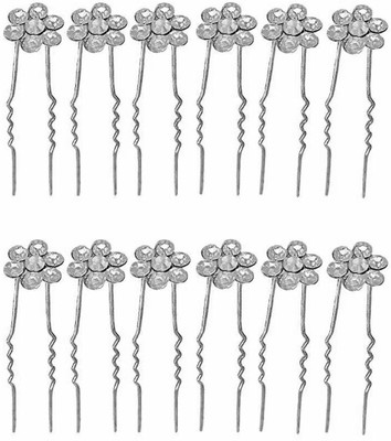 

Chooz Designer Studio Hair Accessories Juda Pins for Girls and Women, Wedding Hair Pins, Return Gift for Girls, Diwali Gift for Girls and Bridal, Set of 12, Pack of 1 Hair Pin(Silver)