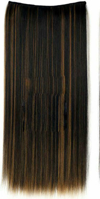 

A To Z Traders Imported Synthetic Extension Natural Black golden highlight 25 inch long & soft touch straight Woman hair extension Hair Extension