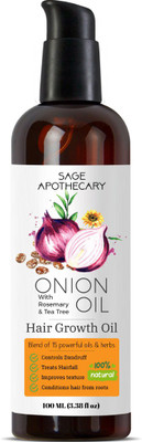 

Sage Apothecary Anti Dandruff & Hair Fall Treatment Onion Hair Growth Oil, 100ML Hair Oil(100 ml)