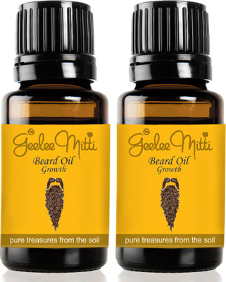 

Geeleemitti Beard Oil Growth for Stimulating Growth & Beautiful Facial Hair, Beard and Moustache Combo Pack of 2 Hair Oil(20 ml)