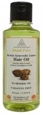 

Khadi Pure Herbal Ayurvedic Castor Hair Oil 210ml Hair Oil(210 ml)