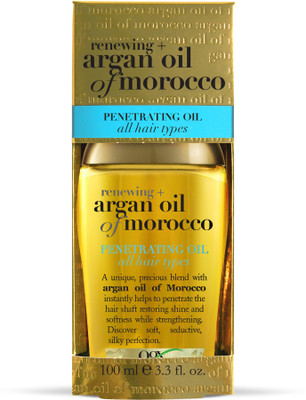 

ogx renewing argan oil of morocco penetrating oil, 100 ml. Pack Of 2,Free Renewing Moroccan Argan Oil Penetrating Oil 1.7 oz. Hair Serum(1 ml)