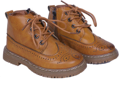

FEETWELL Boys Lace Casual Boots(Brown, Tan
