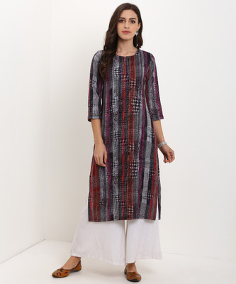 biba-women-self-design-straight-kurtamulticolor