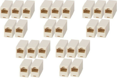 

Fedus RJ45 8P8C Female to Female Network Lan Cable Coupler Adapter Connector Pack of 25 Lan Adapter(1000 Mbps)