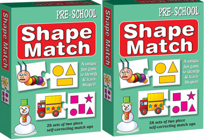 

THE KIDS ZONE 2 Pack Educational Aids 0688 Shape Match(Multicolor)