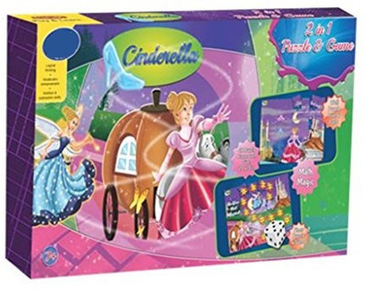 

THE KIDS ZONE Sterling Generic Cinderella 2In1Puzzle And Game(Multicolor)