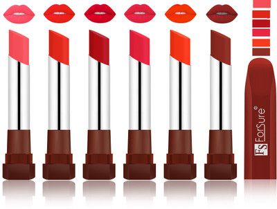 

Forsure Peach, Beach Nude, Bright Red, Baby Pink, Nude, Chocolate VELVET MATTE LIPSTICK(Peach, Beach Nude, Bright Red, Baby Pink, Nude, Chocolate)