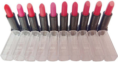 

Kiss Beauty BB MINI LIPSTICK MULTI COLOR MULTI RED LIPSTICK PACK OF 10PCS (RED, PINK & MULTI )(Red Multi)