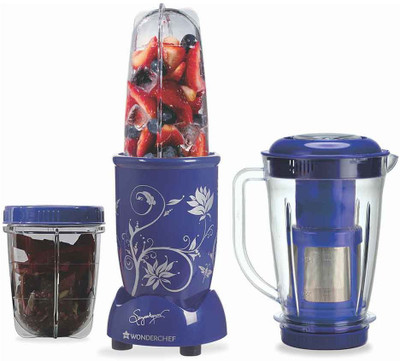 

Wonderchef Nutri-blend With Juicer attachment (Blue) 400 Juicer Mixer Grinder(Blue, 3 Jars)