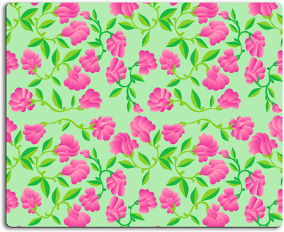 

Clickplick Floral pattern Mousepad| Designer Mousepad | Printed-45 Mousepad(Multicolor)