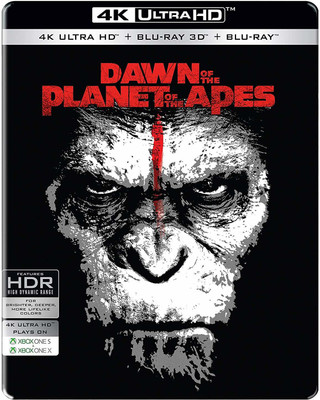 

Dawn of the Planet of the Apes (Steelbook) (4K HD + Blu-ray 3D + Blu-ray) (3-Disc Box Set)(4K(UHD) Blu-ray English)