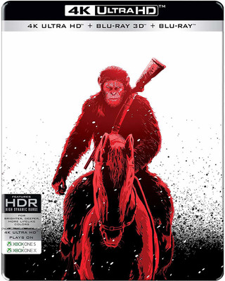 

War for the Planet of the Apes (Steelbook) (4K UHD + Blu-ray 3D + Blu-ray) (3-Disc Box Set)(4K(UHD) Blu-ray English)