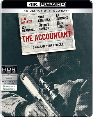 

The Accountant (Steelbook) (4K UHD & HD) (2-Disc)(4K(UHD) Blu-ray English)