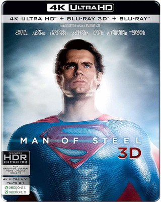 

Man of Steel - Superman (4K UHD + Blu-ray 3D + Blu-ray) (3-Disc Box Set)(4K(UHD) Blu-ray English)