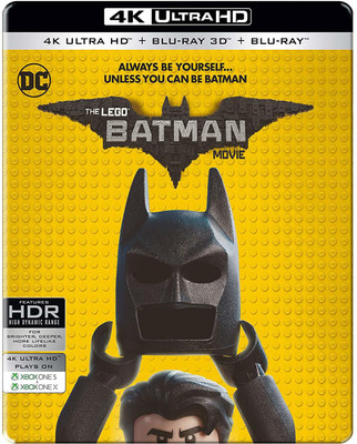 

The Lego Batman Movie (Steelbook) (4K UHD + Blu-ray 3D + Blu-ray) (3-Disc)(4K(UHD) Blu-ray English)