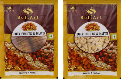 

Soft Art 100% Natural Premium Nuts and Dry Fruit Combo 500 grams - Figs (Anjeer) - 250 gms , Cashew (Kaju) - 250 gram Figs, Cashews(250 g, Vacuum Pack)