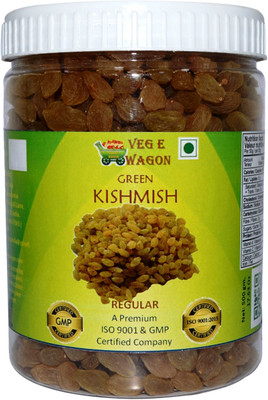 

Veg E Wagon Green Kishmish (Raisins) Regular 500 gm Raisins(500 g, Plastic Bottle)
