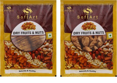 

Soft Art 100% Natural Premium Nuts and Dry Fruit Combo 2.0 Kg - Figs (Anjeer) - 1000 gms , Walnut (Akhrot) - 1000 gram Figs, Walnuts(1000 g, Vacuum Pack)