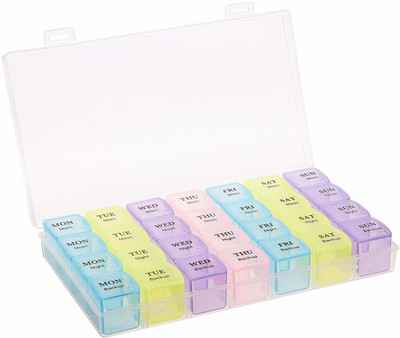Easypro 28 Days 28 days Pill Box Organiser Pill Box(Multicolor)