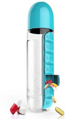 

PAYKARS Organizer With Water Bottle Weekly Seven Compartments With Drinking Bottle-Multi Colour Pill Box(Green)