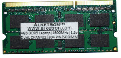 

Alketron | Laptop| 1600 MHz | SODIMM |204 PIN | CL-11 | DDR3 4 GB (Dual Channel) Laptop (Alketron™ 4GB DDR3 Laptop RAM)