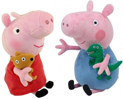 

SPORTSHOLIC Small Cute Pepa George Soft Stuffed Toy Combo 19 CM (7 inch approx) Washable For Kids Girls 2 To 6 Years - 19 cm(Multicolor)