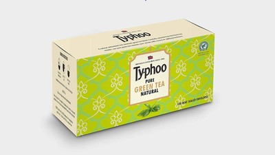 Ty-phoo Pure Green Tea Natural Unflavoured Green Tea Bags(100 Bags, Box)