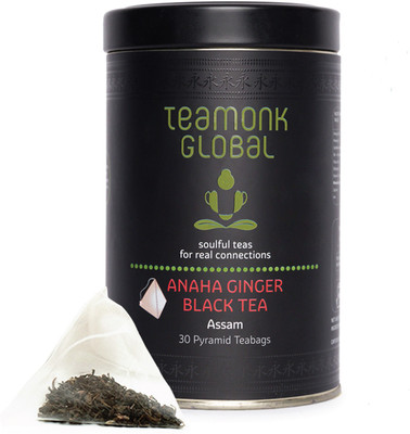 

Teamonk Global Darjeeling Organic Green Tea for Weight Loss, 30 Teabags-Pack of 2 | 100% Natural Whole Leaf Green Tea from Himalayas | Ahina Long Leaf Detox Green Tea for Weight Loss | No Additives Ginger Black Tea Bags(60 Bags, Vacuum Pack)