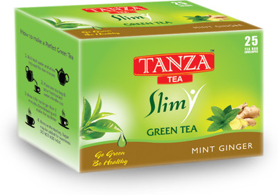 

Tanza Tea Slim Green Tea 25 Tea Bag Envelopes Mint, Ginger Green Tea Bags(50 g, Box)