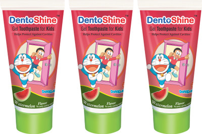

Dentoshine Gel toothpaste for Kids (Doraemon) - Watermelon (Pack of 3) - 80 g each Toothpaste(80 g, Pack of 3)