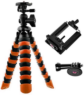 

ALLMUSIC Flexible Mini Tripod Camera Travel Tripod with 360 Rotatable mobile holder mount Octopus/SPIDER design KA23 Gorillapod Universal stand for all Smartphones and Video Cameras Tripod Tripod, Tripod Kit(MULTICLOUR, Supports Up to 1.5)