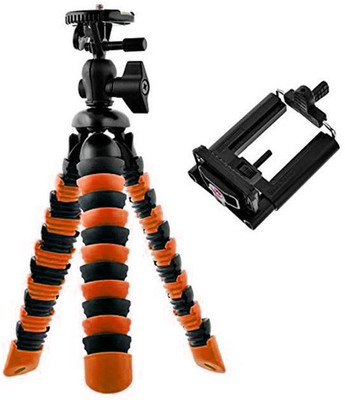 

ALLMUSIC new arrival fully flexible E9 Portable & Foldable Camera & Mobile Tripod with Mobile Clip Holder Bracket KA23 Fully Flexible Mount Cum Tripod Stand with Three-Dimensional Head & Quick Release Plate Gorilla Tripod 10" - DSLR , Smartphone & Action 