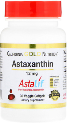 

California Gold Nutrition Astaxanthin Triple-Strength No GMOs 12 mg 30 Veggie Softgels(30 No)