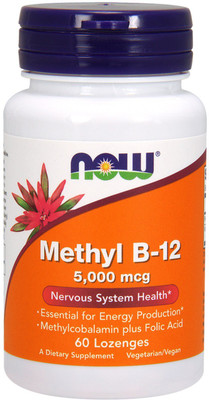Now Foods Methyl B-12 5000 mcg 60 Lozenges(60 No)