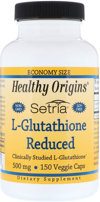 

Healthy Origins Setria L-Glutathione Reduced 500 mg 150 Capsules(150 No)