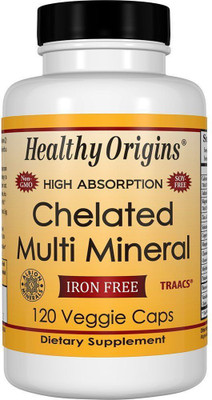 

Healthy Origins Chelated Multi Mineral Iron Free 120 Veggie Caps(120 No)