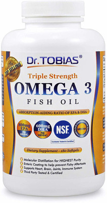 

Dr. Tobias Omega 3 Fish Oil Triple Strength, Burpless (USA)(180 No)