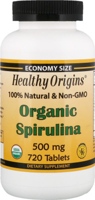 

Healthy Origins Organic Spirulina 500 mg 720 Tablets(720 No)