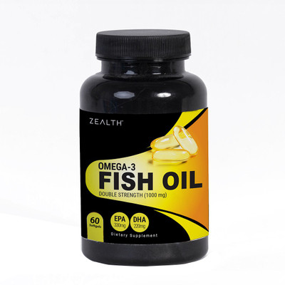 

Zealth Omega3 Fish Oil (Double Strength) 300 EPA 200 DHA 1000mg- 60 Capsules(60 No)