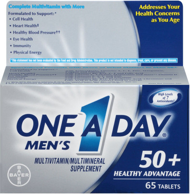 

One A Day Men 50+ Healthy Advantage Multivitamin/Multimineral Supplement 65 Tablets(65 No)