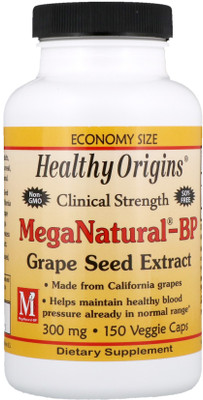 

Healthy Origins MegaNatural-BP Grape Seed Extract 300 mg 150 Veggie Caps(150 No)